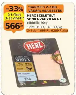 Auchan HERZ Szeletelt Sonka vagy Karaj ajánlat