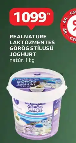 Auchan REALNATURE Laktózmentes Görög Stílusú Joghurt ajánlat