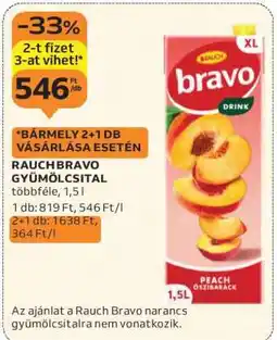 Auchan Rauch Bravo Gyümölcsital ajánlat