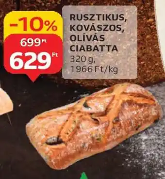 Auchan Rusztikus, kovászos, olívás ciabatta ajánlat