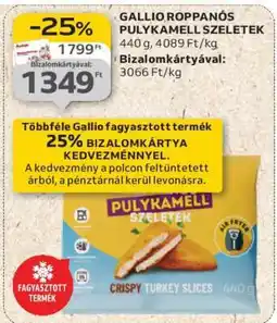 Auchan Gallio Roppanós Pulykamell Szeletek ajánlat