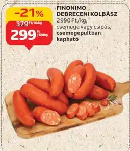 Auchan Finonimo Debreceni Kolbász ajánlat