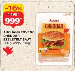 Auchan AUCHAN KEDVENC CHEDDAR SZELETELT SAJT ajánlat