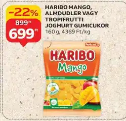 Auchan HARIBO MANGO, ALMDUDLER VAGY TROPIFRUTTI JOGHURT GUMICUKOR ajánlat