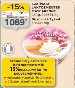 Auchan Szarvasi laktózmentes Mascarpone ajánlat