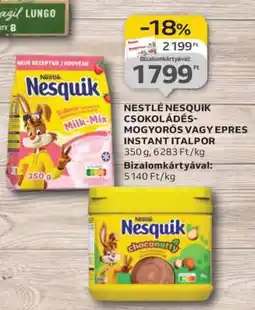 Auchan Nestlé Nesquik Csokoládés-Mogyorós vagy Epres Instant Italpor ajánlat