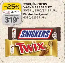 Auchan TWIX, SNICKERS vagy MARS szelet ajánlat