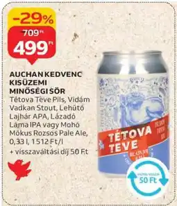 Auchan Auchan Kedvenc Kisüzemi Minőségi Sör ajánlat