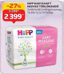 Auchan HIPP BABYSANFT NEDVES TÖRLŐKENDŐ ajánlat