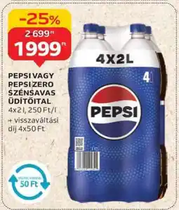 Auchan Pepsi vagy Pepsi Zero szénsavas üdítőital ajánlat