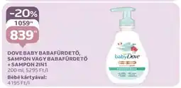 Auchan DOVE BABY BABAFÜRDŐTŐ, SAMPON VAGY BABAFÜRDŐTŐ + SAMPON 2IN1 ajánlat
