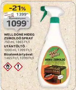Auchan WELL DONE HIDEG ZSÍROLDÓ SPRAY ajánlat