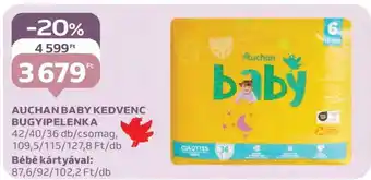 Auchan AUCHAN BABY KEDVENC BUGYIPELENKA ajánlat