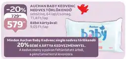 Auchan Auchan Baby Kedvenc Nedves Törlőkendő ajánlat