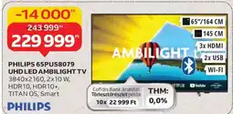Auchan PHILIPS 65PUS8079 UHD LED AMBILIGHT TV ajánlat