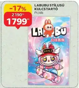 Auchan LABUBU STÍLUSÚ KULCSTARTÓ ajánlat