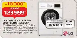 Auchan LG F2J3WSBWE Keskeny Elöltöltős Mosógép ajánlat