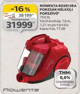 Auchan ROWENTA RO2913EA PORZSÁK NÉLKÜLI PORSZÍVÓ ajánlat