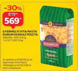 Auchan Gyermelyi Vita Pasta durum száraztészta ajánlat