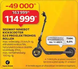 Auchan SEGWAY-NINEBOT KICKSCOOTER E2 E PRO ELEKTROMOS ROLLER ajánlat