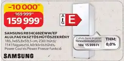 Auchan SAMSUNG RB34C602EWW/EF Alulfagyasztós Hűtőszekrény ajánlat