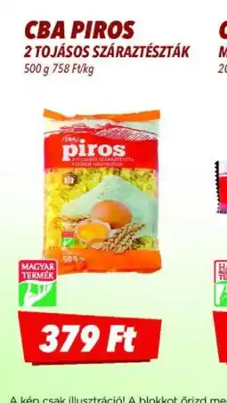CBA CBA Piros 2 tojásos száraztészták ajánlat