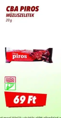 CBA CBA Piros Müzliszeletek ajánlat