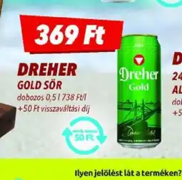 CBA Dreher Gold Sör ajánlat