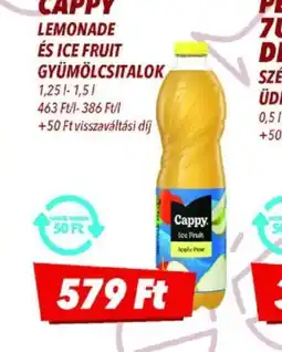 CBA Cappy Lemonade és Ice Fruit Gyümölcsitalok ajánlat