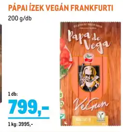 Metro Pápai ízek vegán frankfurti ajánlat