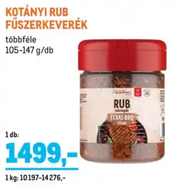 Metro Kotányi Rub fűszerkeverék ajánlat