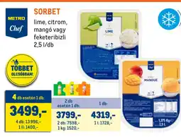 Metro Metro Chef Sorbet ajánlat