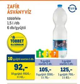 Metro Zafír ásványvíz ajánlat