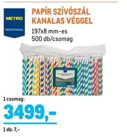 Metro Metro Papír szívószál kanalas véggel ajánlat