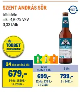 Metro Szent András sör ajánlat