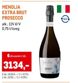 Metro Menolia Extra brut prosecco ajánlat