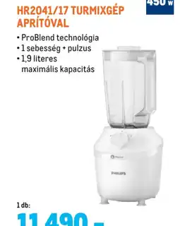 Metro Philips HR2041/17 Turmixgép aprítóval ajánlat
