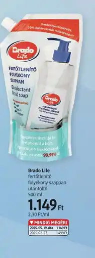 DM Brado Life fertőtlenítő folyékony szappan ajánlat
