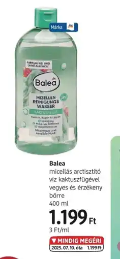 DM Balea micellás arctisztít víz kaktuszfügével ajánlat