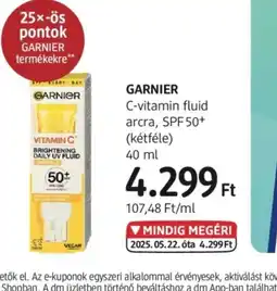 DM Garnier C-vitamin fluid ajánlat