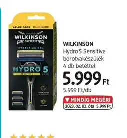 DM Wilkinson Hydro 5 Sensitive borotvakészülék ajánlat