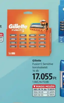 DM Gillette Fusion 5 Sensitive borotvabetét ajánlat