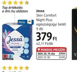 DM Jessa Skin Comfort Night Plus egészségügyi betét ajánlat