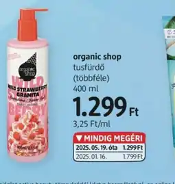 DM Organic Shop tusfürdő ajánlat