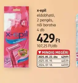 DM X-epil eldobhat borotva ajánlat