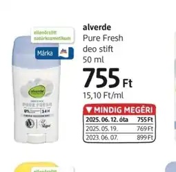 DM Alverde Pure Fresh deo stift ajánlat