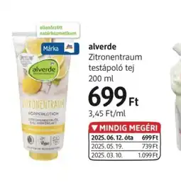 DM Alverde Zitronentraum testápol tej ajánlat