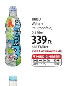 DM Kubu Waterrr ital ajánlat