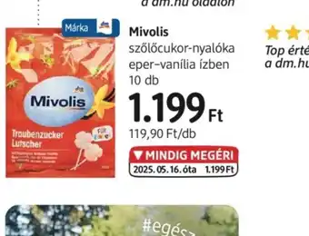 DM Mivolis szőlőcukor-nyalka ajánlat