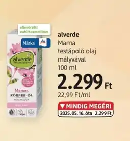 DM Alverde Mama testápol olaj mályvával ajánlat
